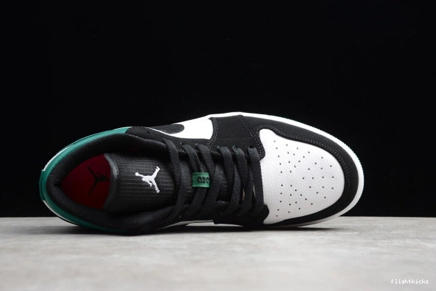 Mystic Low 1 Black Jordan White Air 553558-113 Green 0713